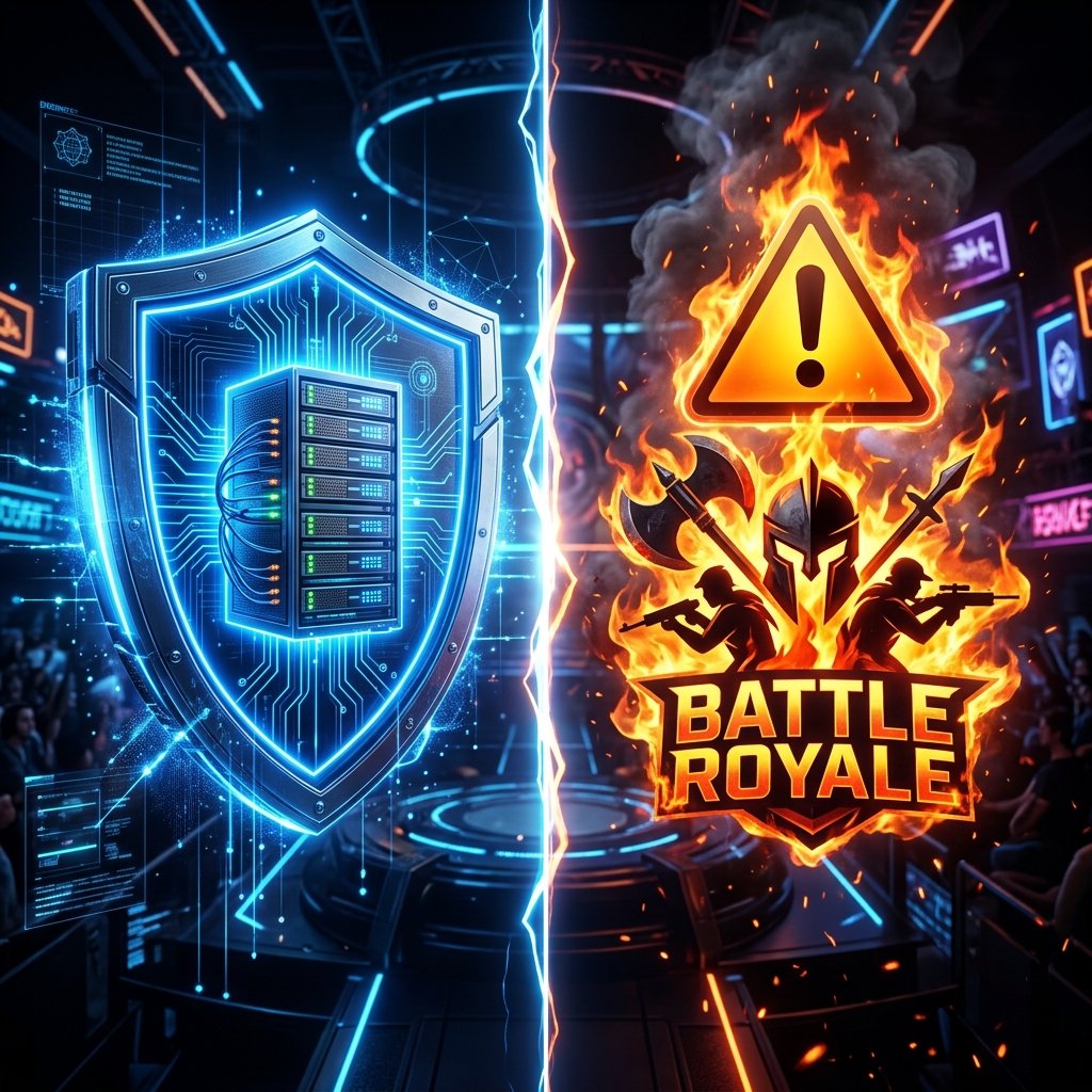 Side-by-side technical comparison between Astute Beta Server and official Free Fire Advance Server
