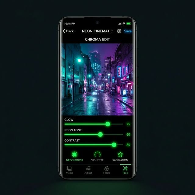 Black Hypic filter selection screen with 200 plus AI filters on dark AMOLED theme