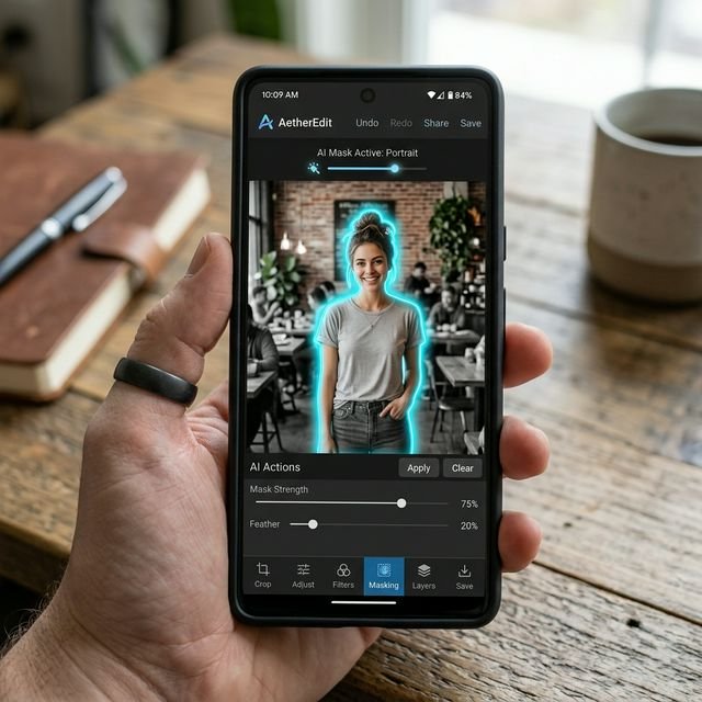 Hypic MOD APK AI background removal feature working on portrait